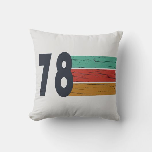 1978生まれ年のヴィンテージ誕生日ギフト クッション (正面)