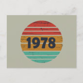 1978生まれ年のヴィンテージ誕生日ギフト シーズンポストカード (正面)