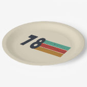 1978生まれ年のヴィンテージ誕生日ギフト ペーパープレート (アングル)