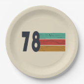 1978生まれ年のヴィンテージ誕生日ギフト ペーパープレート (正面)