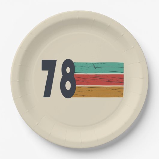 1978生まれ年のヴィンテージ誕生日ギフト ペーパープレート (正面)