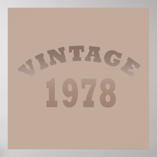 1978生まれ年のヴィンテージ誕生日ギフト ポスター (正面)