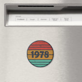1978生まれ年のヴィンテージ誕生日ギフト マグネット (インサイチュ (食洗機))