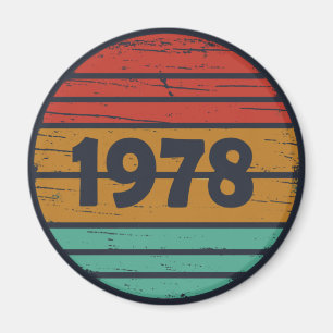 1978生まれ年のヴィンテージ誕生日ギフト マグネット