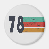 1978生まれ年のヴィンテージ誕生日ギフト マグネット (正面)