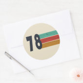 1978生まれ年のヴィンテージ誕生日ギフト ラウンドシール (封筒)