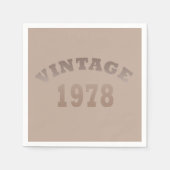 1978生まれ年のヴィンテージ スタンダードカクテルナプキン (正面)
