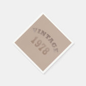 1978生まれ年のヴィンテージ スタンダードカクテルナプキン (角)