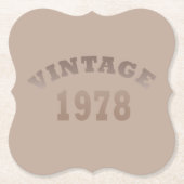 1978生まれ年のヴィンテージ ペーパーコースター (正面)