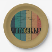 1978生まれ年のヴィンテージ ペーパープレート (正面)