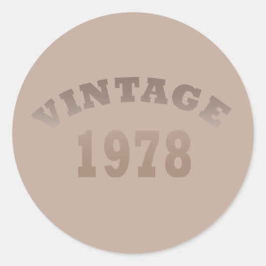 1978生まれ年のヴィンテージ ラウンドシール (正面)