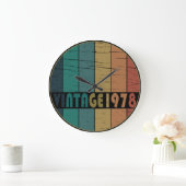 1978生まれ年のヴィンテージ ラージ壁時計 (ホーム)