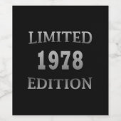 1978生まれ年の誕生日ギフト ワインラベル (シングルラベル)