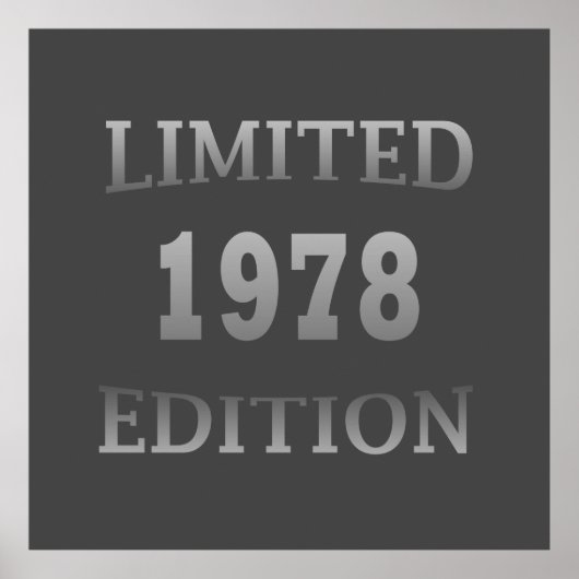 1978生まれ年生誕限定版 ポスター (正面)