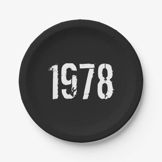 1978生まれ年紙プレート ペーパープレート (正面)