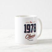 1978生まれ年誕生日 コーヒーマグカップ (正面右)