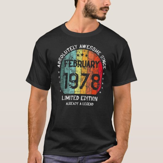 1978素晴らし年2月から絶対に男の女性B Tシャツ (正面)