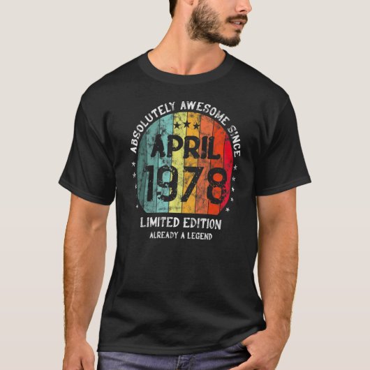 1978素晴らし年4月から絶対に男の女の出産 Tシャツ (正面)