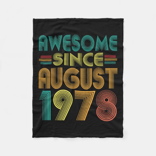 1978素晴らし年47誕生日関数から フリースブランケット (正面)