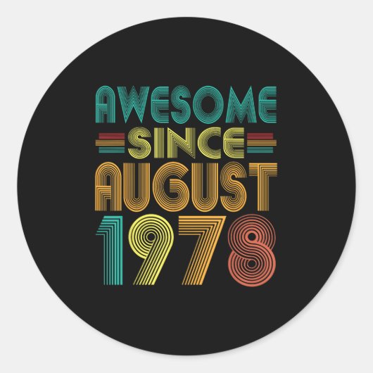 1978素晴らし年47誕生日関数から ラウンドシール (正面)