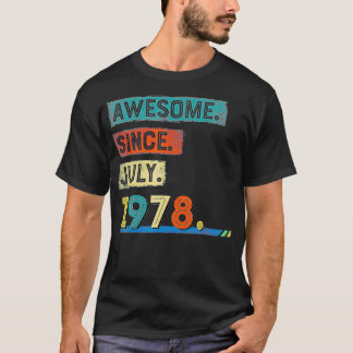 1978素晴らし年7月以来43誕生日男性  Tシャツ
