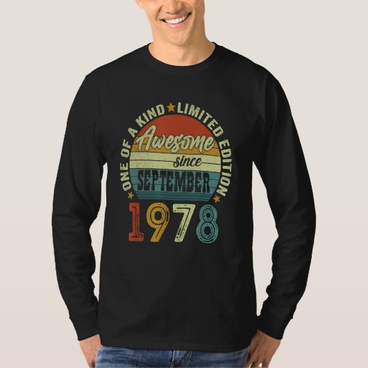1978素晴らし年9月以来44歳44番目のBir Tシャツ (正面)