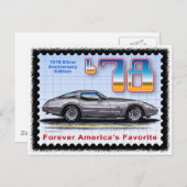 1978銀製記念日の特集号コルベット ポストカード (正面/裏面)