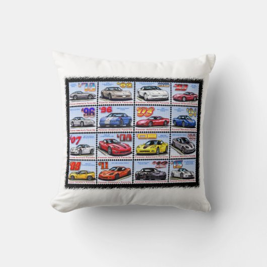 1978-2013特集号のコルベットのモンタージュ クッション (正面)