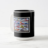 1978-2013特集号のコルベットのモンタージュ ツートーンマグカップ (正面左)