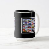 1978-2013特集号のコルベットのモンタージュ ツートーンマグカップ (正面右)