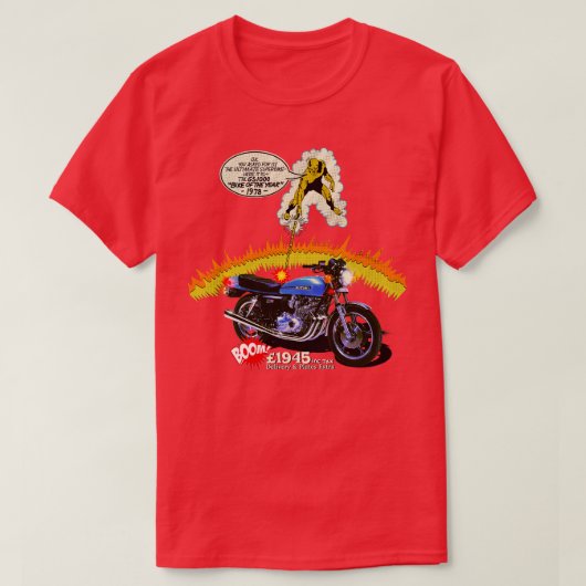 1978 GS 1000ヴィンテージマガ広告ジン Tシャツ (デザイン正面)