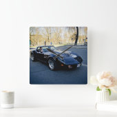 1979コルベットクラシックスポーツスカー スクエア壁時計 (ホーム)