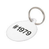1979ハッシュタグ46誕生日記念日 ペット　ネームタグ (側面)