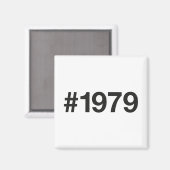 1979ハッシュタグ46誕生日記念日 マグネット (正面/裏面)