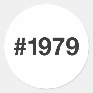 1979ハッシュタグ46誕生日記念日 ラウンドシール