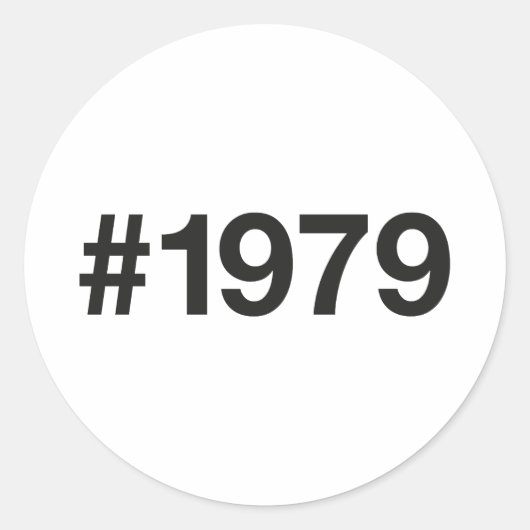1979ハッシュタグ46誕生日記念日 ラウンドシール (正面)