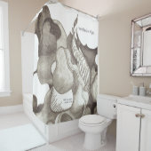 *'1979'ブラック&ホワイト'デザイン シャワーカーテン (インサイチュ)