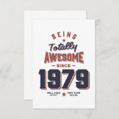 1979年から素晴らし完全に誕生日 出欠カード (正面/裏面)