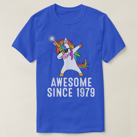 1979年から42歳の誕生日、ユニコーン素晴らしダブ Tシャツ (デザイン正面)