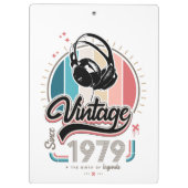 1979年のヘッドフォン以来のヴィンテージ クリップボード (裏面)