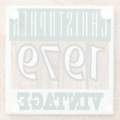 1979年の名前Glass Coasterヴィンテージ ガラスコースター (裏面)