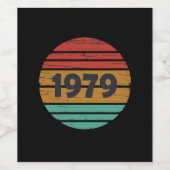 1979年生まれのヴィンテージ誕生日ギフト ワインラベル (シングルラベル)