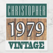 1979年誕生ワインラベル ワインラベル (シングルラベル)