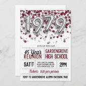 1979年高校同窓会招待状 招待状 (正面/裏面)