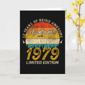 1979年1月42素晴らし日より42歳誕生日 カード (黄色い花)