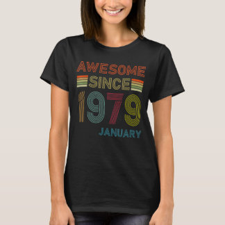 1979年1素晴らし月43日生以来43歳 Tシャツ