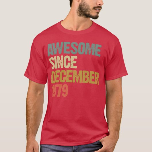 1979年12月からGroovy Awesomeなヴィンテージギフト re Tシャツ (正面)