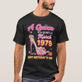 1979年3月に生まれた女王 誕生日おめでとう Tシャツ