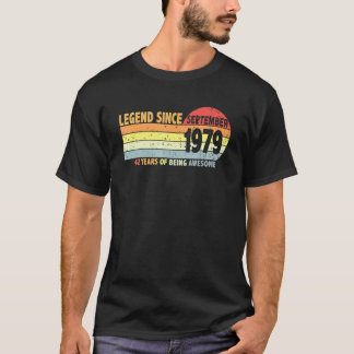 1979年9月以来42番目の誕生日レジェンド生まれー Tシャツ