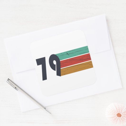 1979生まれ年のヴィンテージ誕生日ギフト スクエアシール (封筒)